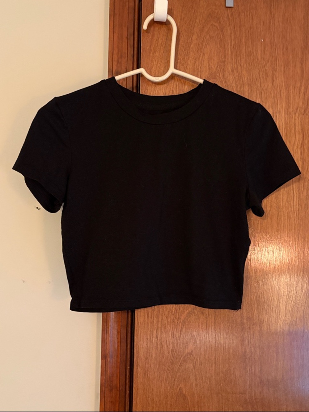 Black Women's Crop Tee - Classic Short Sleeve